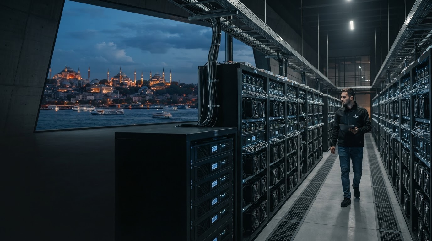 Bitcoin madenciliği platformunun gerçek zamanlı veri analizi ve risk optimizasyon arayüzü